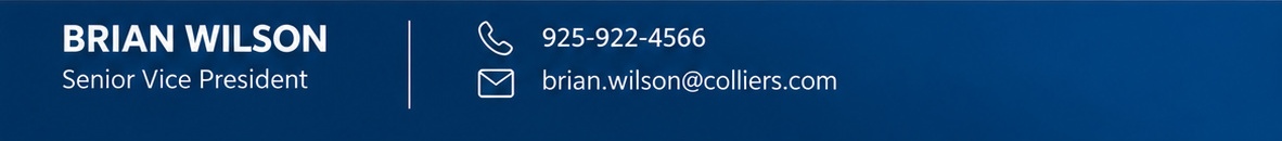 Brian Wilson, Senior Vice President. 925-922-4566. brian.wilson@colliers.com
